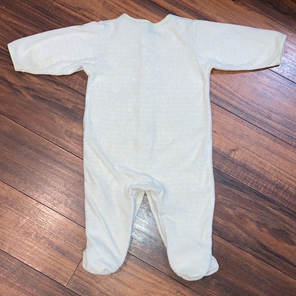 Carter’s Terry Cloth Towel Pajamas Size 9 Months Green Yellow - Picture 4 of 5
